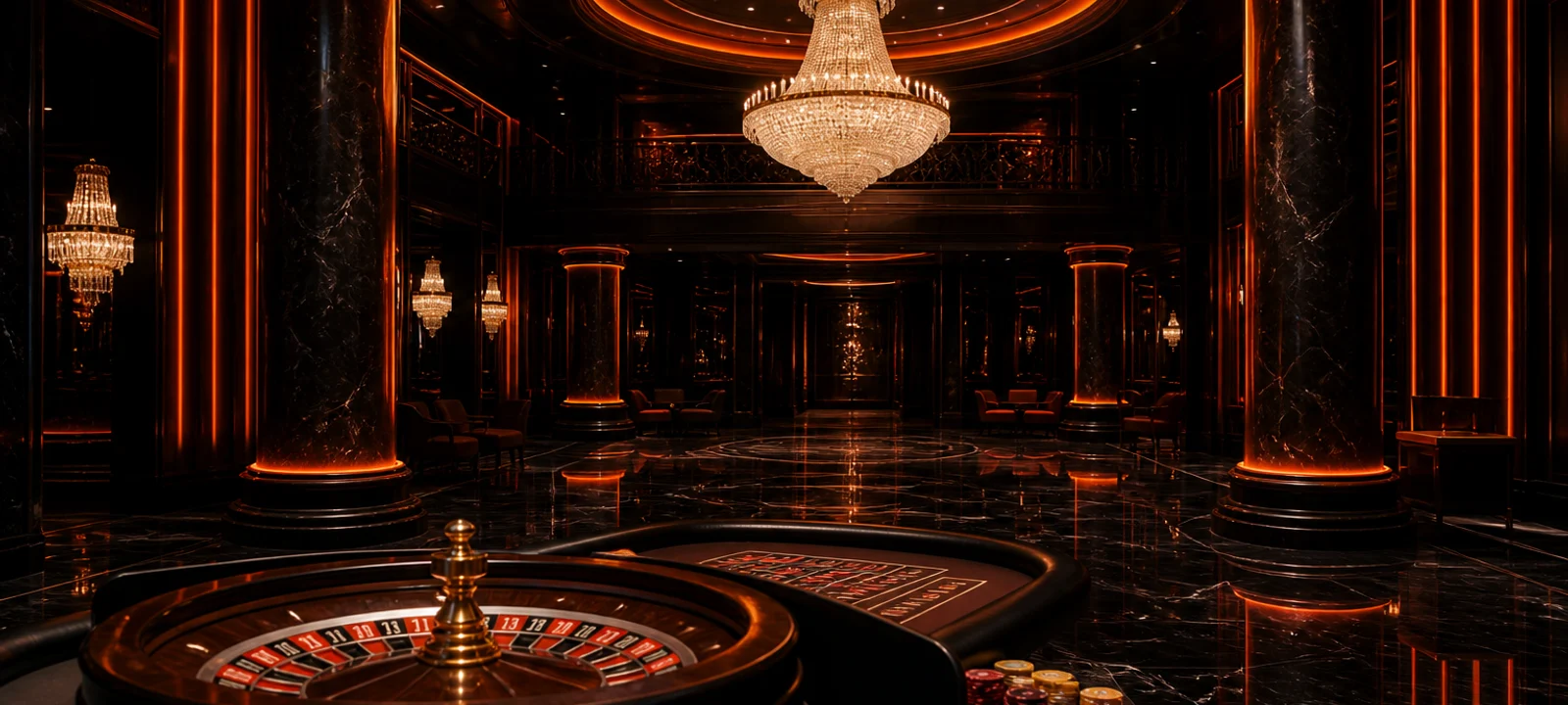 Vox Casino oficjalna strona lobby stol kasynowy i oswietlenie